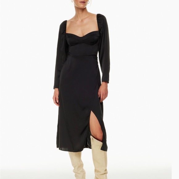Aritzia Dresses & Skirts - Aritzia Wilfred Mosquerod Satin Formal Wedding Guest Evening Dress New Sz 4